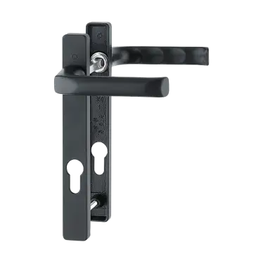 Click Here To Enlarge This Photo Of 113/366M HOPPE London 92mm UPVC Lever Door Handles on Narrow Backplate (122mm c/c) - Matt Black (618613)