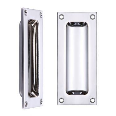 Click Here To Enlarge This Photo Of FB90CP - Zoo Hardware Fulton & Bray Flush Pull - 102 x 45mm (13mm Depth) Polished Chrome