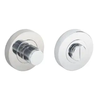 Eclipse 63290 Polished Chrome Linear Thumbturn & Release on Round Rose (Insignia Range)