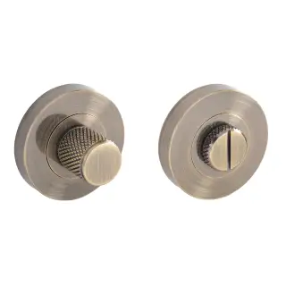 Eclipse 63285 Antique Brass Knurled Thumbturn & Release on Round Rose (Insignia Range)