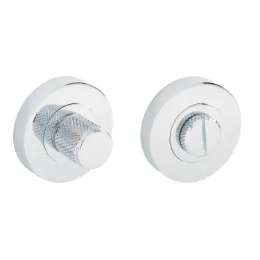 Click Here To Enlarge This Photo Of Eclipse 63280 Polished Chrome Knurled Thumbturn & Release on Round Rose (Insignia Range)