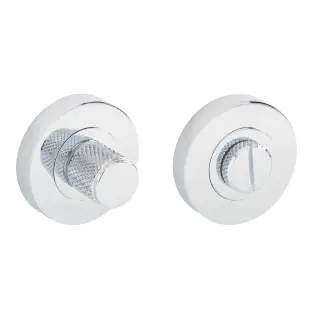 Eclipse 63280 Polished Chrome Knurled Thumbturn & Release on Round Rose (Insignia Range)