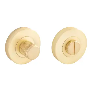 Eclipse 63283 Satin Brass Knurled Thumbturn & Release on Round Rose (Insignia Range)