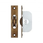 FBBP01FB - Zoo Hardware Fulton & Bray Brass Ball Bearing Pulleys - 117mm x 25mm Square Forend Florentine Bronze