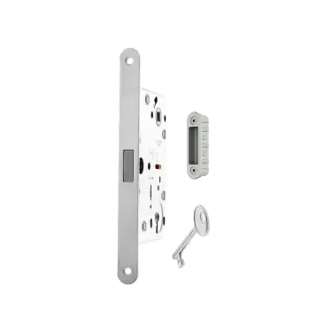 Click Here To Enlarge This Photo Of AGB2XTLK50WH-ALU - AGB Polaris 2XT Magnetic Latch/Key Sashlock (50mm backset) with strike plates for ALU doors - White