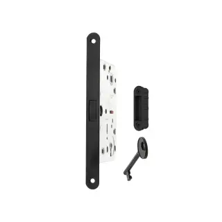 AGB2XTLKMB-ALU - AGB Polaris 2XT Magnetic Latch/Key Sashlock (60mm backset) with strike plates for ALU doors - Matt Black