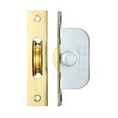 FBBP01PB - Zoo Hardware Fulton & Bray Brass Ball Bearing Pulleys - 117mm x 25mm Square Forend Polished Brass