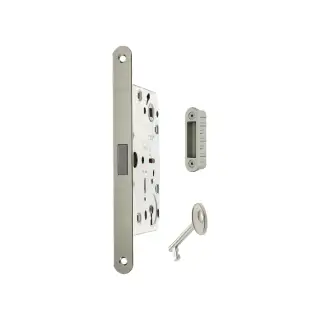 AGB2XTLKSC-ALU - AGB Polaris 2XT Magnetic Latch/Key Sashlock (60mm backset) with strike plates for ALU doors - Satin Chrome