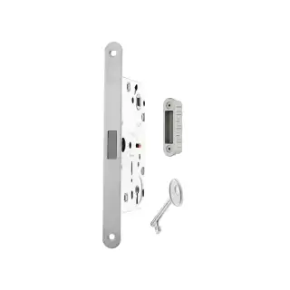AGB2XTLKWH-ALU - AGB Polaris 2XT Magnetic Latch/Key Sashlock (60mm backset) with strike plates for ALU doors - White