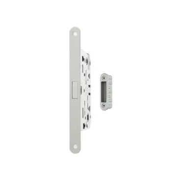 Click Here To Enlarge This Photo Of AGB2XTWC50WH-ALU - AGB Polaris 2XT Magnetic Latch/Bathroom Lock (50mm backset) with strike plates for ALU doors - White