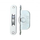 FBBP01RCP - Zoo Hardware Fulton & Bray Brass Ball Bearing Pulleys - 117mm x 25mm Radius Forend Polished Chrome