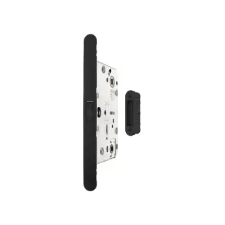 AGBMLWCMB-ALU - AGB Revolution XT Magnetic Bathroom lock (60mm backset) with strike plates for ALU doors - Matt Black