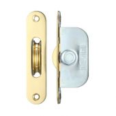 FBBP01RPB - Zoo Hardware Fulton & Bray Brass Ball Bearing Pulleys - 117mm x 25mm Radius Forend Polished Brass