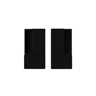 Click Here To Enlarge This Photo Of AGBWLPDMB - AGB Wave Flush Pocket Door Handle Set - Matt Black