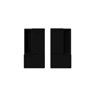 AGBWLPDMB - AGB Wave Flush Pocket Door Handle Set - Matt Black