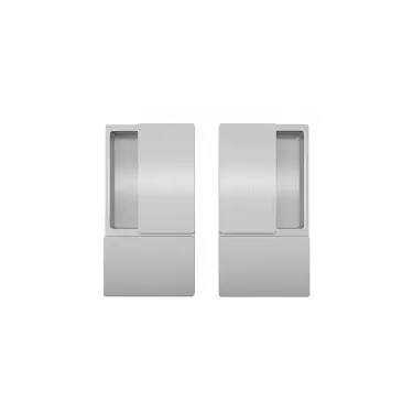 Click Here To Enlarge This Photo Of AGBWLPDSC - AGB Wave Flush Pocket Door Handle Set - Satin Chrome
