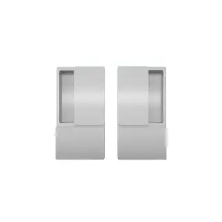 AGBWLPDSC - AGB Wave Flush Pocket Door Handle Set - Satin Chrome