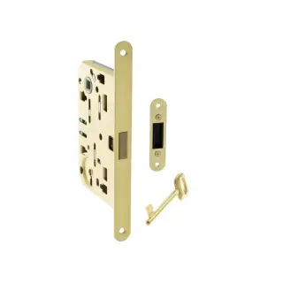 BON2XTLK60SB - Bonaiti Polaris 2XT Magnetic Latch/Key Sashlock (60mm backset) - Satin Brass