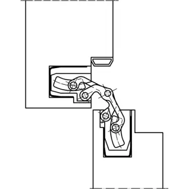 Click Here To Enlarge This Photo Of TE 240 3D Simonswerk TECTUS Concealed Hinge 155mm x 21mm (60kg)