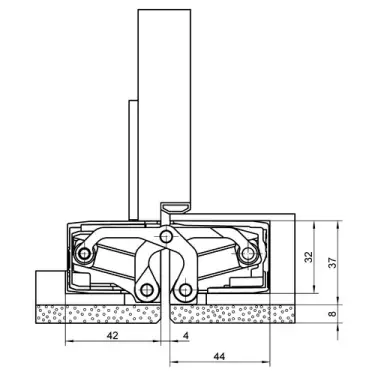 Click Here To Enlarge This Photo Of TE 540 3D A8 Simonswerk TECTUS Concealed Projection Hinge 200mm x 32mm (100kg)