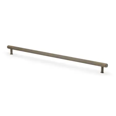 Click Here To Enlarge This Photo Of AW809R-448-AB - Alexander & Wilks Crispin Reeded T-Bar Cabinet Pull 448mm Centres - Antique Brass