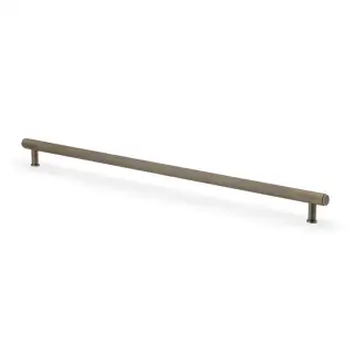 AW809R-448-AB - Alexander & Wilks Crispin Reeded T-Bar Cabinet Pull 448mm Centres - Antique Brass