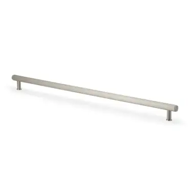 Click Here To Enlarge This Photo Of AW809R-448-SN - Alexander & Wilks Crispin Reeded T-Bar Cabinet Pull 448mm Centres - Satin Nickel