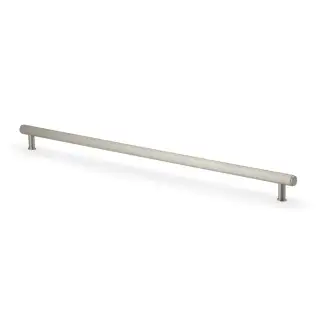 AW809R-448-SN - Alexander & Wilks Crispin Reeded T-Bar Cabinet Pull 448mm Centres - Satin Nickel