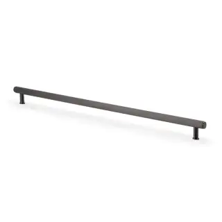AW809R-448-DBZPVD - Alexander & Wilks Crispin Reeded T-Bar Cabinet Pull 448mm Centres - Dark Bronze