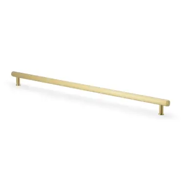 Click Here To Enlarge This Photo Of AW809R-448-SBPVD - Alexander & Wilks Crispin Reeded T-Bar Cabinet Pull 448mm Centres - Satin Brass