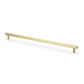 AW809R-448-SBPVD - Alexander & Wilks Crispin Reeded T-Bar Cabinet Pull 448mm Centres - Satin Brass