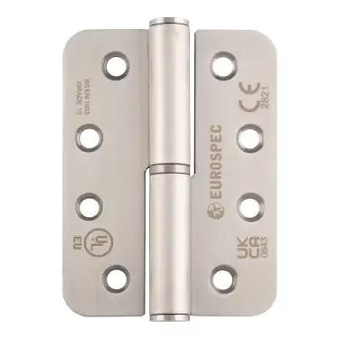 Click Here To Enlarge This Photo Of H3N1203/13/SSS/R/R - Carlisle Brass Eurospec 102mm x 76mm x 3mm Grade 13 Lift Off Hinges (Radius) Satin Stainless Steel (Right Hand)