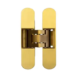 CH60SB Frelan Hardware Ghost 140mm Concealed Hinge Satin Brass
