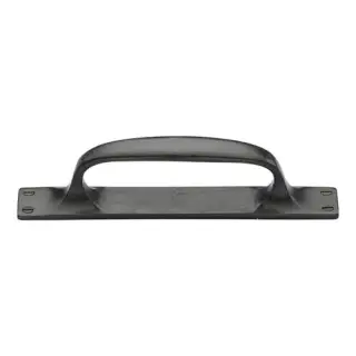 RDB1142 228 M.Marcus Rustic Dark Bronze Cabinet Pull Handle On Plate 228mm