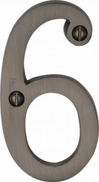 Click Here To Enlarge This Photo Of C1560 6-MB Heritage Brass Numeral 6 Face Fix 76mm (3") Matt Bronze Finish