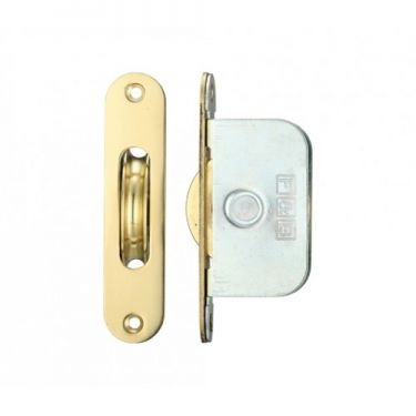Click Here To Enlarge This Photo Of FBBP02RPB - Zoo Hardware Fulton & Bray Brass Ball Bearing Pulleys - 127mm x 28mm Radius Forend Polished Brass