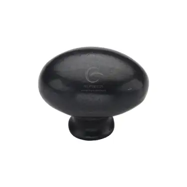 Click Here To Enlarge This Photo Of RDB118 32 M.Marcus Rustic Dark Bronze Cabinet Knob Oval Design 32mm