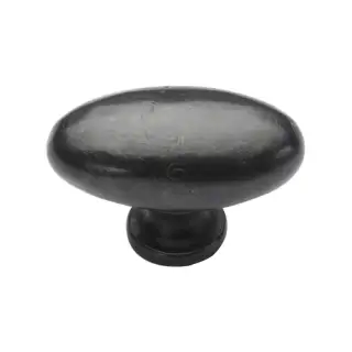 RDB118 50 M.Marcus Rustic Dark Bronze Cabinet Knob Oval Design 50mm