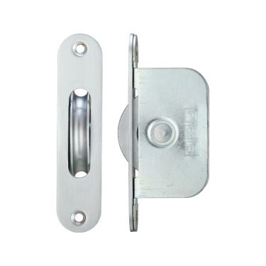Click Here To Enlarge This Photo Of FBBP02RSC - Zoo Hardware Fulton & Bray Brass Ball Bearing Pulleys - 127mm x 28mm Radius Forend Satin Chrome