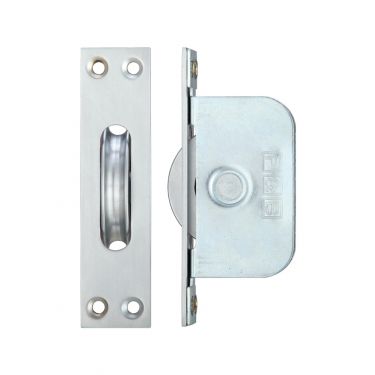 Click Here To Enlarge This Photo Of FBBP02SC - Zoo Hardware Fulton & Bray Brass Ball Bearing Pulleys - 127mm x 28mm Square Forend Satin Chrome