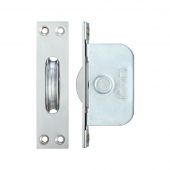 FBBP02SC - Zoo Hardware Fulton & Bray Brass Ball Bearing Pulleys - 127mm x 28mm Square Forend Satin Chrome