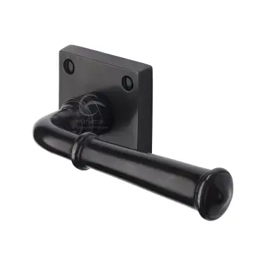 Click Here To Enlarge This Photo Of RDB1933 M.Marcus Rustic Dark Bronze Door Handle Lever Latch on Square Rose Claverley Design
