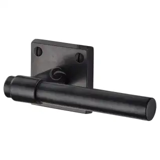 RDB2390 M.Marcus Rustic Dark Bronze Door Handle Lever Latch on Square Rose Fountain Design