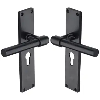 RDB23948 M.Marcus Rustic Dark Bronze Door Handle Euro Profile Fountain Design