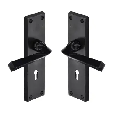 Click Here To Enlarge This Photo Of RDB2500 M&period;Marcus Rustic Dark Bronze Door Handle Lever Lock Bridgnorth Design