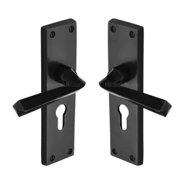 Click Here To Enlarge This Photo Of RDB2548 M&period;Marcus Rustic Dark Bronze Door Handle Euro Profile Bridgnorth Design