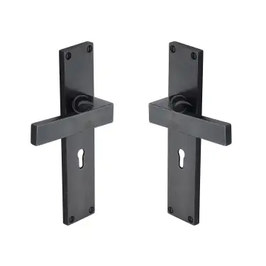 Click Here To Enlarge This Photo Of RDB3100 M.Marcus Rustic Dark Bronze Door Handle Lever Lock Cheswell Design