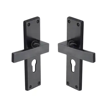 Click Here To Enlarge This Photo Of RDB3148 M.Marcus Rustic Dark Bronze Door Handle Euro Profile Cheswell Design