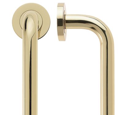 Click Here To Enlarge This Photo Of FBD425B - Zoo Hardware Fulton & Bray 425mm x 19mm 'D' Pull Handle - Polished Brass