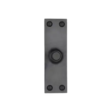 Click Here To Enlarge This Photo Of RDB348 M.Marcus Rustic Dark Bronze Bell Push 4" x 1.25"